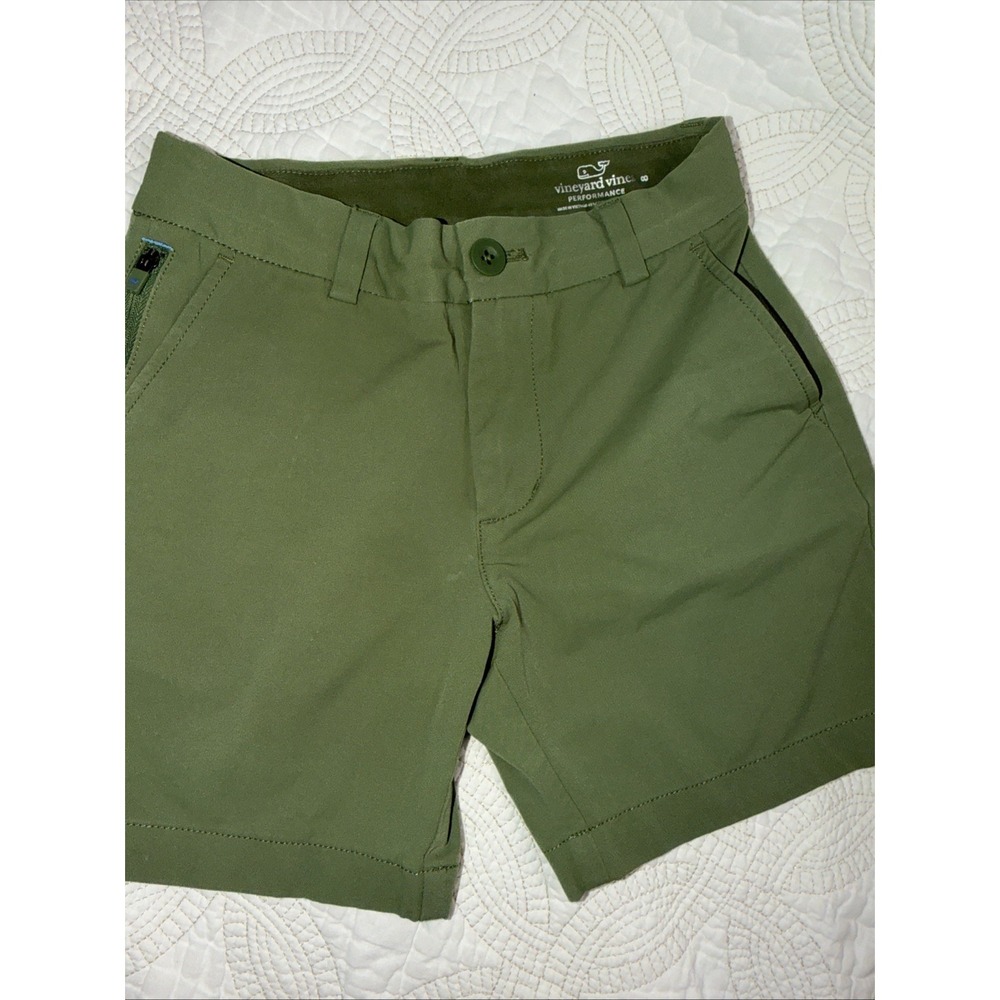 Vineyard Vines Performance Olive Green Stretch Hybrid Golf Summer Shorts‎ Size 8
